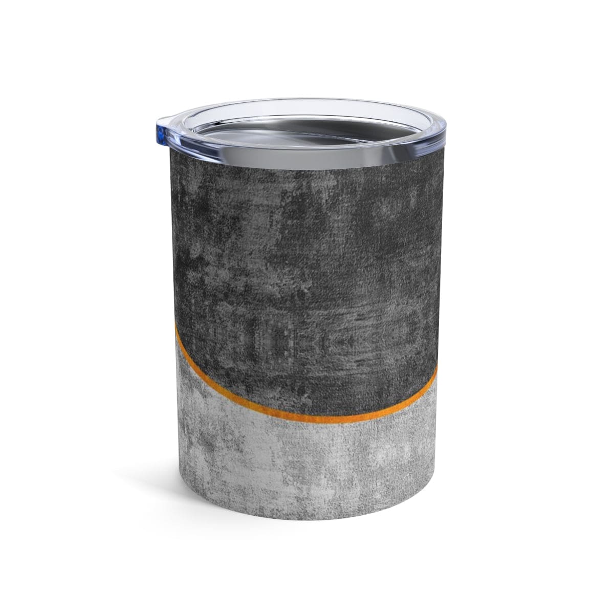 Insulated Tumbler 10oz - Black Blue Grey Circular Geometric Print